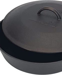 Bayou Classic 5QT Cast Iron Skillet With Self Basting Lid Features #7445
