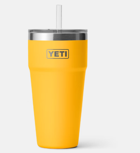 YETI Rambler 26 oz Straw Cup, Vacuum Insulated, Stainless Steel with Straw  Lid, Charcoal