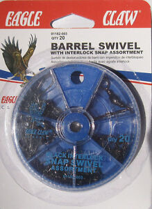 Eagle Claw Barrel Swivel W/ Interlock Snap #01182-003