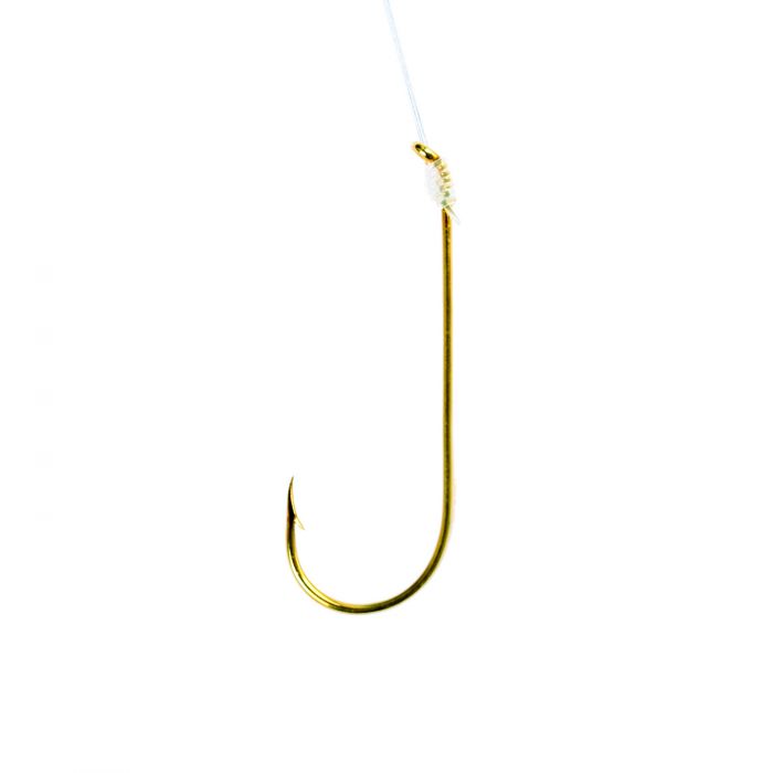 Eagle Claw Aberdeen Light Wire Snell Fish Hook Size 1/0 - Gold