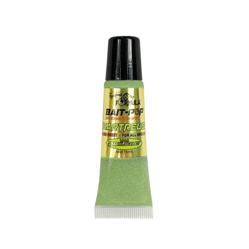 Bait Pop Chartreuse - Live Sonar Intensifier Scented Sparklscales .5oz Tube #BPB-004