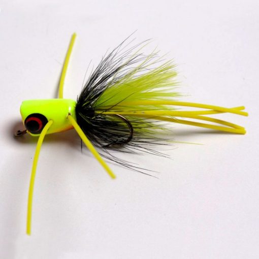 Betts Top Pop Fly Lure Chartreuse/Black - Size 8 #301-8-5