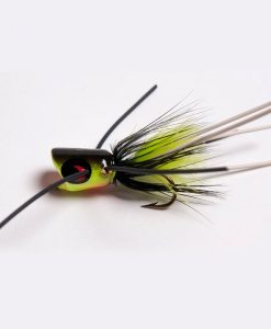 Betts Top Pop Frog Fly Lure Black/Chartreuse - Size 8 #301-8-4