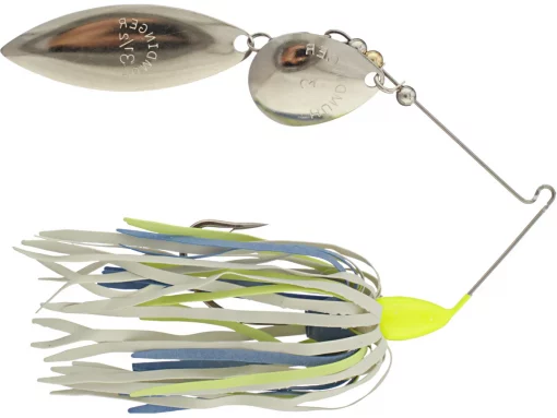 Humdinger Spinner Bait 1/4oz Blue, Chartreuse & White - Colorado/Willow Nickel #104-E