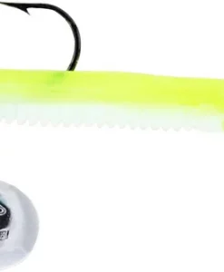 Road Runner Slabalicious 1/16oz Jig With Spinner- White/Chartreuse #702-080