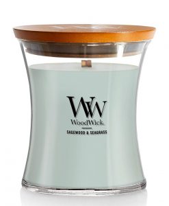 WoodWick Medium Hourglass Candle - Sagewood And Seagrass #257758