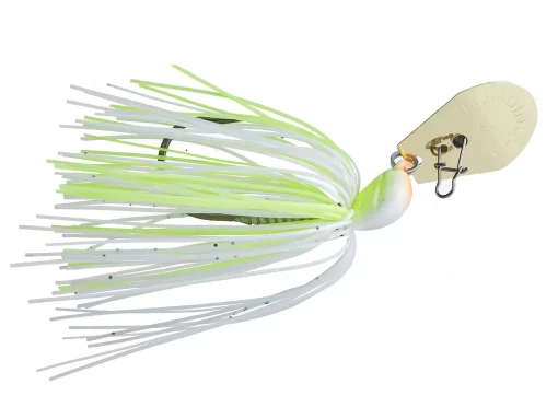 Humdinger Zig-Zag Gold Bladed Swim Jig 3/8oz - Chartreuse & White #HZZ38G-A