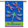 Briarwood Lane Colorful Dragonflies House Flag #HFBL-H01593