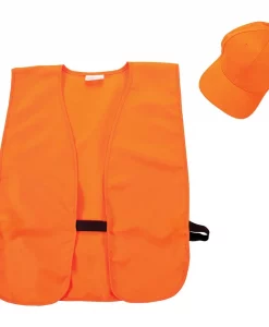 Allen Company Blaze Orange Hat And Vest Safety Bundle #1755