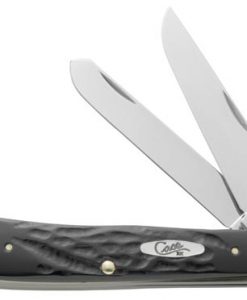Case Knife Rough Black Jigged Synthetic Trapper #18221