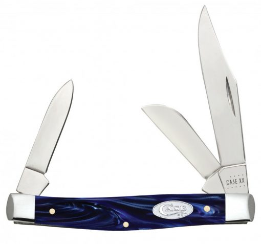 Case Knife Blue Pearl Kirinite Medium Stockman #23442