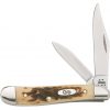 Case Amber Bone Peanut Pocket Knife #6376826