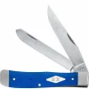 Case Knife Smooth Blue G-10 Trapper With XX Diamond Shield #C16750