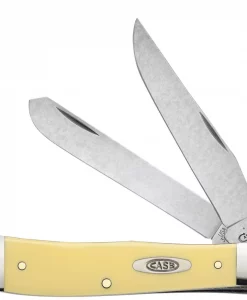 Case Knife Yellow Synthetic Trapper With Clip #C81091
