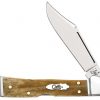 Case Knife Smooth Antique Bone Mini Copper Lock #58186