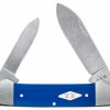 Case Knife Smooth Blue G-10 Canoe With XX Diamond #C16753