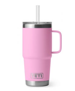 Yeti Rambler 25 Oz Mug with Straw Lid Power Pink #21071502073