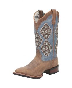 Dan Post Women's Laredo Santa Fe Boots Tan/Blue #5969