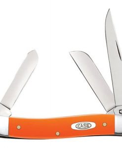 Case Knife Medium Stockman With Orange Smooth Synthetic Handle #80509