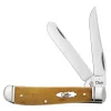 Case Knife Smooth Antique Bone Mini Trapper Stainless Pocket Knife #58188