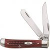 Case Mini Trapper Pocket Knife - Worn Old Red #784784