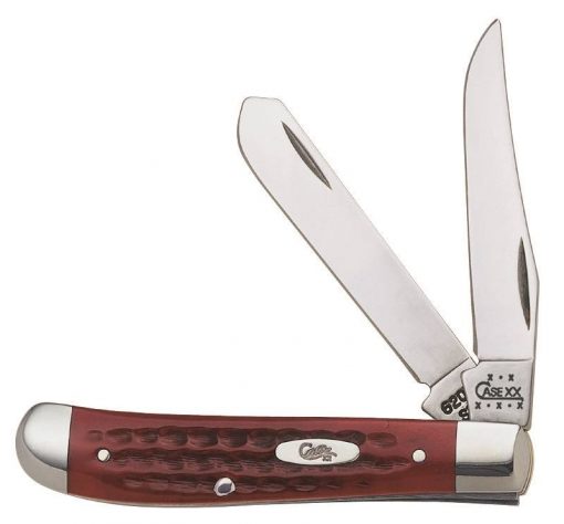 Case Mini Trapper Pocket Knife - Worn Old Red #784784