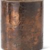 K & K Interiors 4.5" Antique Bronze Matte Glass Cylinder #16107B-SIBZ-1