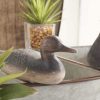 K & K Interiors Assorted Antique Grey And Cream Resin Duck Decoys #13964B