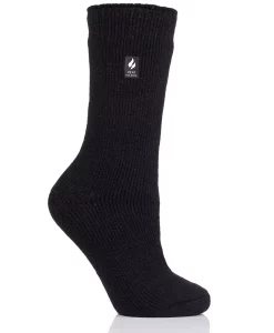 Heat Holder Women's Dahlia Lite Crew Socks - Black #LH2001BLK
