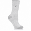 Heat Holders Women's Medium Lite Viola Twist Crew Socks - Light Grey