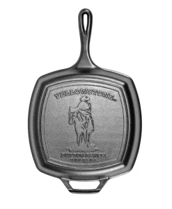 Lodge Yellowstone 10.5" Square Seasoned Cast Iron Cowboy Grill Pan #L8SGPYW
