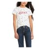 Ariat Girl's R.E.A.L Bespangled Short Sleeve T-Shirt #10036335