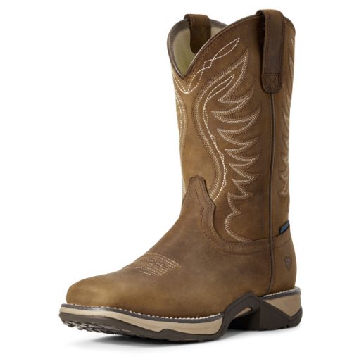 Ariat Women's Anthem Waterproof Western Boot - Distressed Brown #10029528