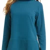 Ariat Women's R.E.A.L Funnel Eurasian Teal Sweater #10037341
