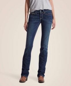 Ariat Women's R.E.A.L Mid Rise Stretch Icon Stackable Straight Leg Jean #10017217
