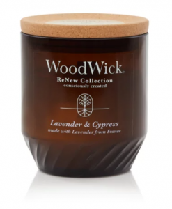 Woodwick Medium Renew Candle - Lavender & Cypress #1726346
