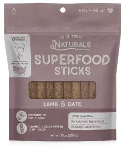 Dog Treat Naturals Superfood Sticks Lamb & Date 10oz #ZX0420