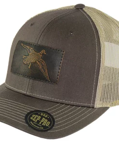 Zep-Pro Mallard Leather Patch Brown/Khaki Hat #HRPBR-MAL