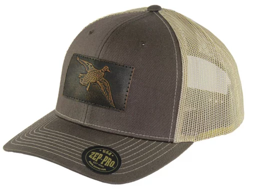 Zep-Pro Mallard Leather Patch Brown/Khaki Hat #HRPBR-MAL