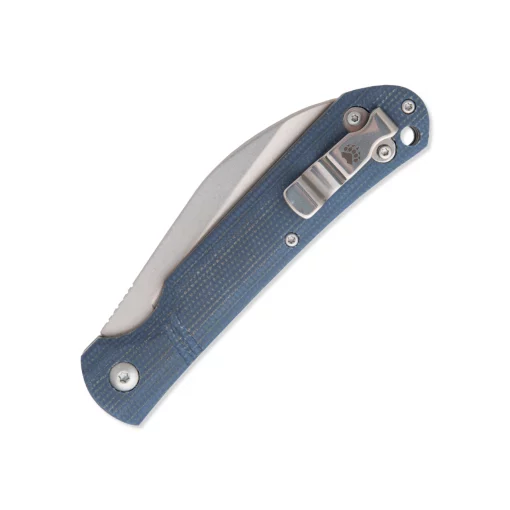 Bear & Son 4.5" Blue Jean Micarta Wharncliffe #484MB