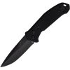 Bear & Son Auto Bold Black Button Lock Knife Black Handles #AC-521-B4-B