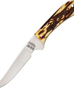 Bear & Son Bird and Trout Fixed Carbon Stainless Blade Knife With Stag Delrin Handle #751