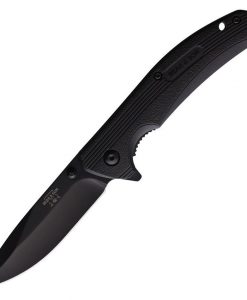 Bear & Son Black Sideliner Linerlock Knife Black Zytel Handles #778B