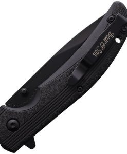 Bear & Son Black Sideliner Linerlock Knife Black Zytel Handles #778B