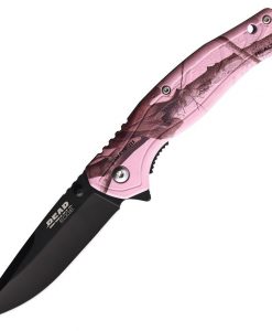 Bear & Son Brisk 2.0 Knife Pink Realtree Handles #61536