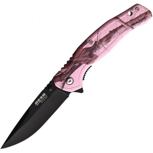 Bear & Son Brisk 2.0 Knife Pink Realtree Handles #61536