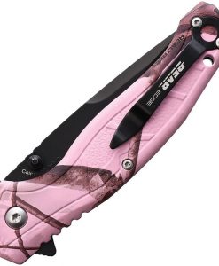 Bear & Son Brisk 2.0 Knife Pink Realtree Handles #61536