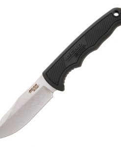 Bear & Son Satin Fixed Blade Knife Black Handles #61135