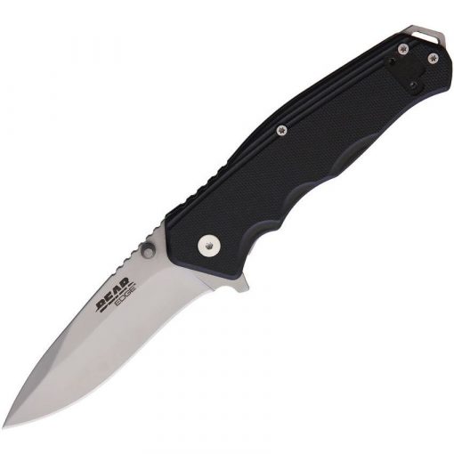 Bear & Son Sideliner Linerlock Knife Black G10 Handles #61102B