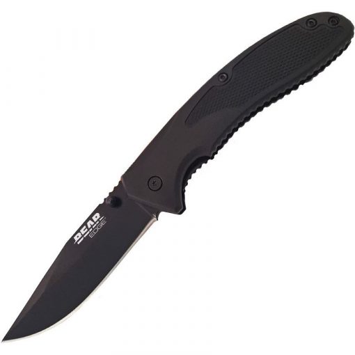 Bear & Son Sideliner Linerlock Knife Black Zytel Handles #61106